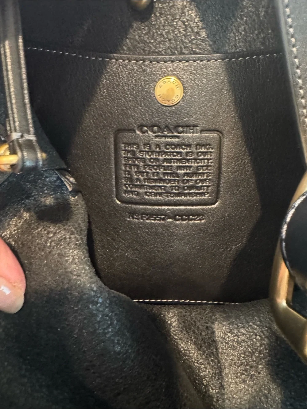 Coach Bleecker Bucket Bag with Pouch Black Brass Hardware Shoulder Bag
